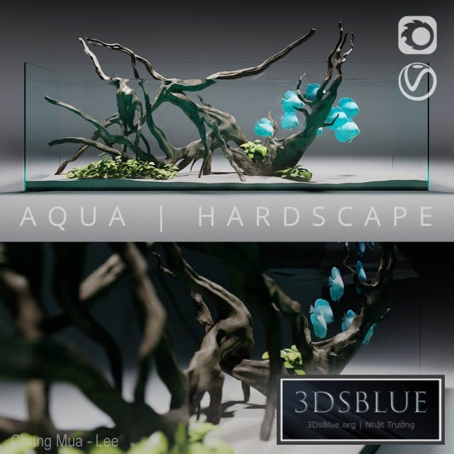 Aquarium | Hardscape 3DS Max - thumbnail 3