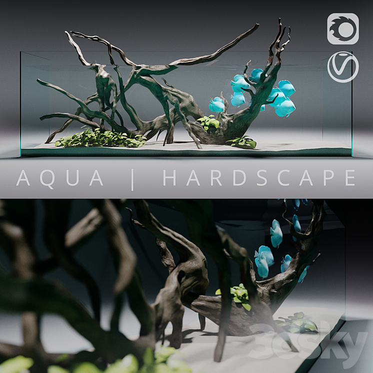 Aquarium | Hardscape 3DS Max - thumbnail 1