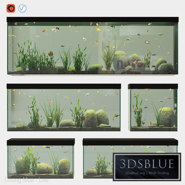 Aquarium set 3DS Max - thumbnail 3