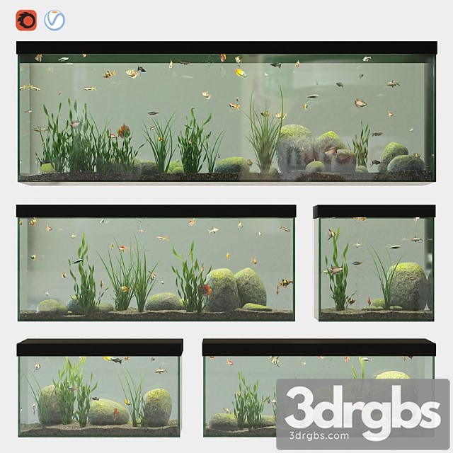 Aquarium Set 3dsmax Download - thumbnail 1