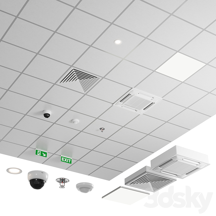 Armstrong ceiling classic 3DS Max Model - thumbnail 3