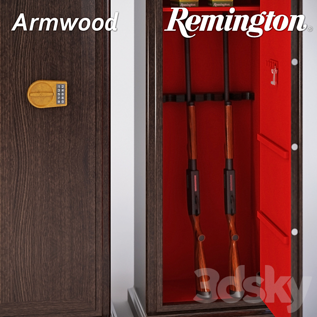 Armwood 46EL Flock & Remington 870 Pump Shortgun 3DS Max Model - thumbnail 2