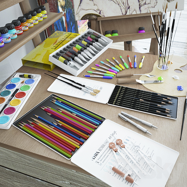 Art Supplies 3DSMax File - thumbnail 3