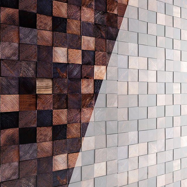 Art wall. Wooden mosaic. Wooden mosaic. wall decor. bru. bars. decorative wall 3DSMax File - thumbnail 2