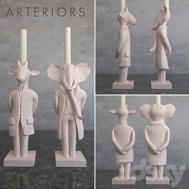 Arteriors Home Hamilton Candle Holders2013 3ds Max - thumbnail 1