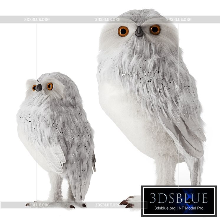 Artificial White Owl 3DS Max - thumbnail 3