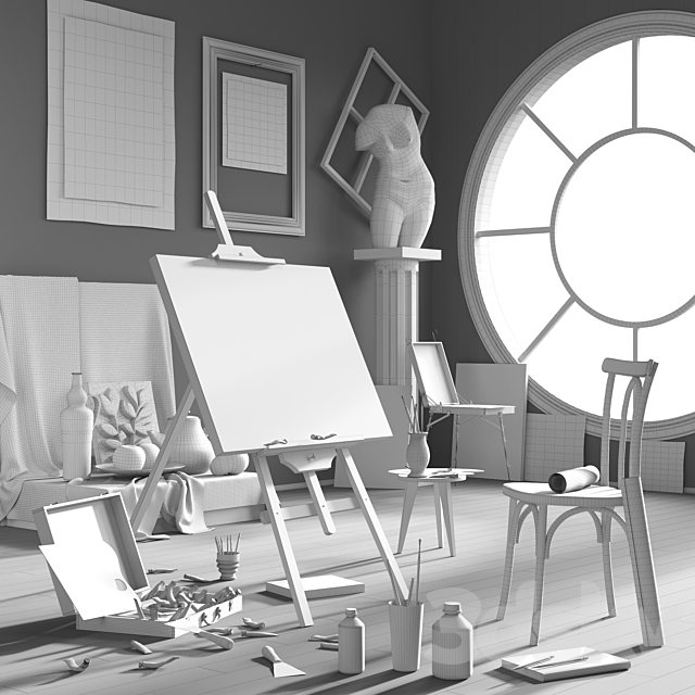 Artist’s Workshop 3DS Max Model - thumbnail 3