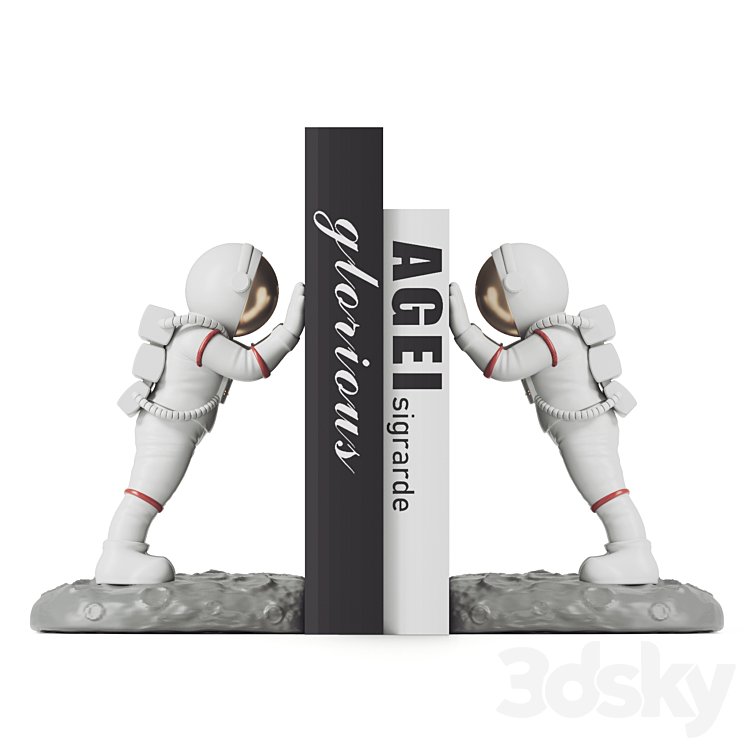 Astronaut Bookends 3DS Max Model - thumbnail 1