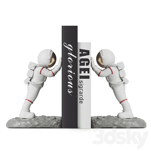 Astronaut Bookends 3DSMax File - thumbnail 1