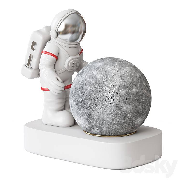 Astronaut lamp 3DS Max - thumbnail 1