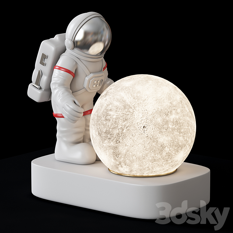 Astronaut lamp 3DS Max - thumbnail 2