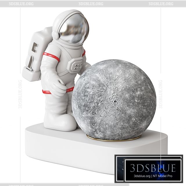 Astronaut lamp 3DS Max - thumbnail 3