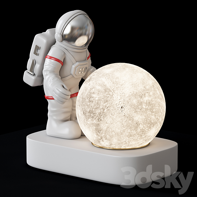 Astronaut lamp 3DSMax File - thumbnail 2