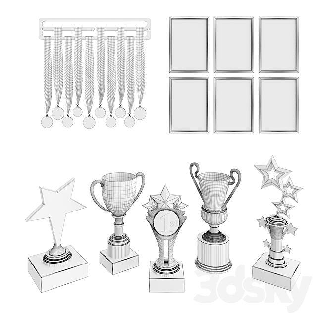 Awards set 3DSMax File - thumbnail 2