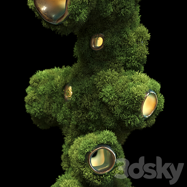 Backlit floor phytosculpture – Vargov Design 3DSMax File - thumbnail 2