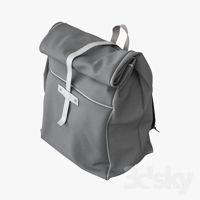 Backpack Canvas Bag 3DS Max - thumbnail 3