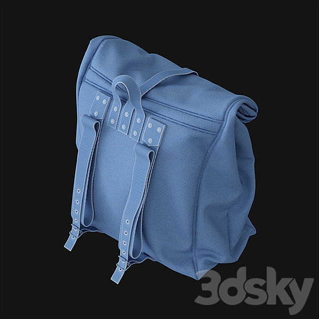 Backpack Canvas Bag 3DSMax File - thumbnail 3