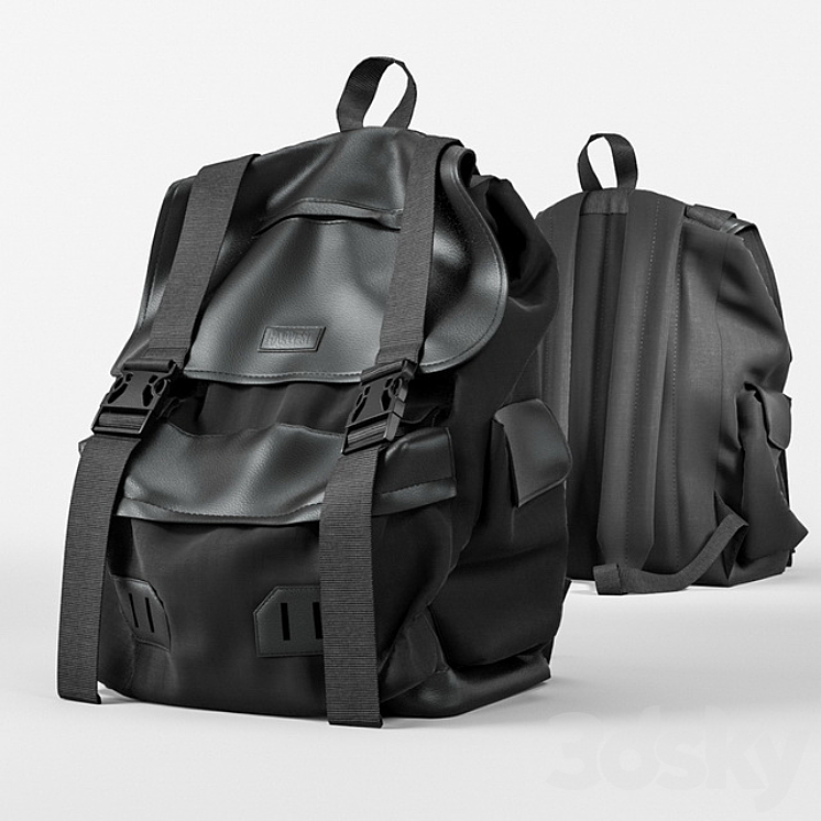 Backpack UNIVERSAL BLACK 3DS Max - thumbnail 1