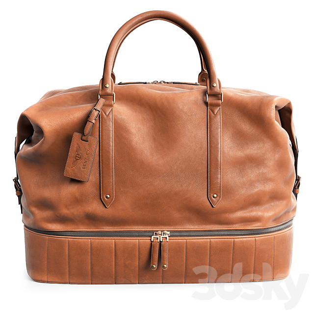 Bag Bentley Heritage Leather Holdall 3DS Max Model - thumbnail 3