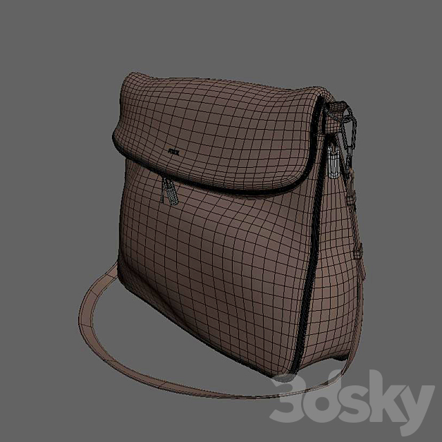 Bag Fossil Preston Brown 3ds Max - thumbnail 3