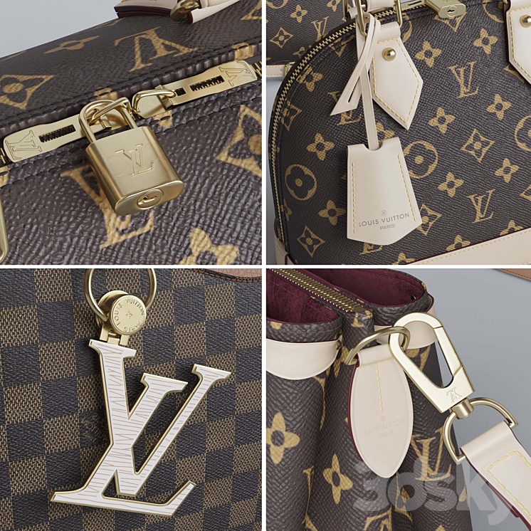 Bag Set 3. Louis Vuitton 3DS Max - thumbnail 2