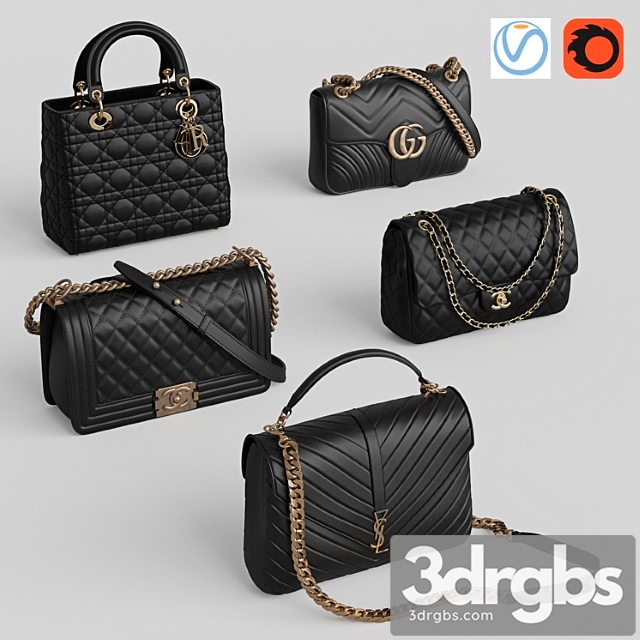 Bag Set 6 3dsmax Download - thumbnail 1