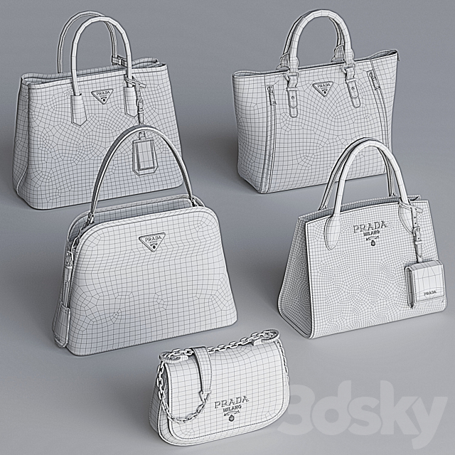 Bag set 9. Prada collection 2 3DSMax File - thumbnail 2