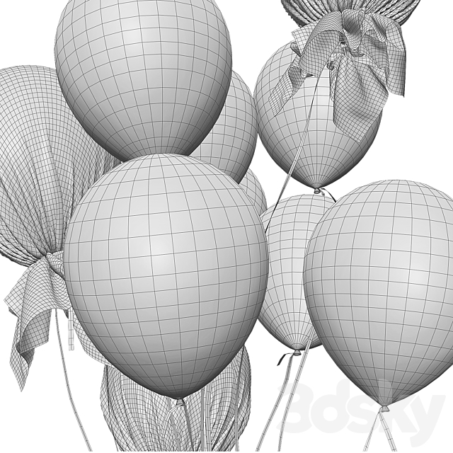 Balloons 3DS Max Model - thumbnail 4