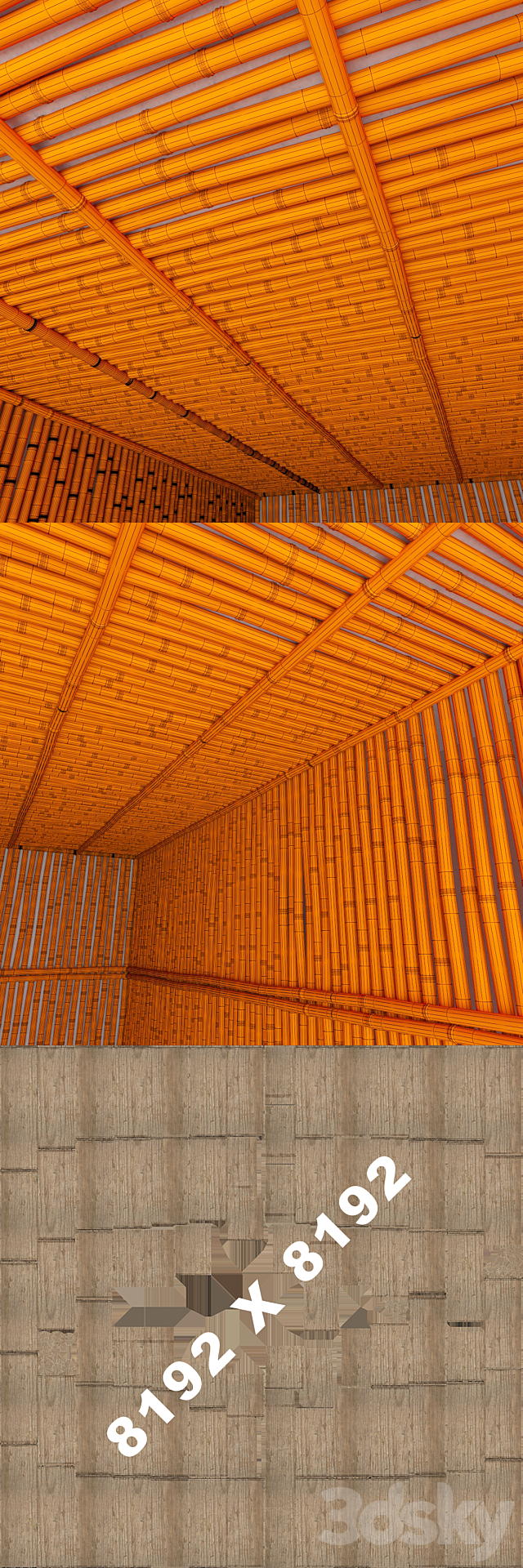 Bamboo ceiling _ Bamboo ceiling 3DSMax File - thumbnail 3