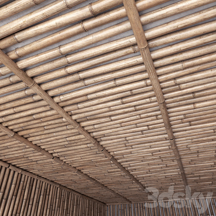 Bamboo ceiling \/ Bamboo ceiling 3DS Max - thumbnail 1