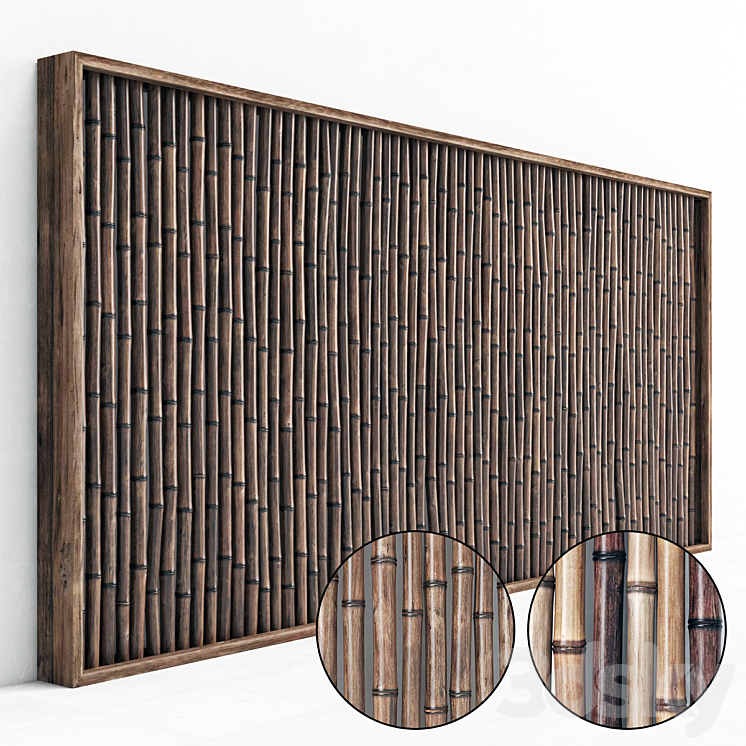 Bamboo decor Big frame Final 3DS Max - thumbnail 1