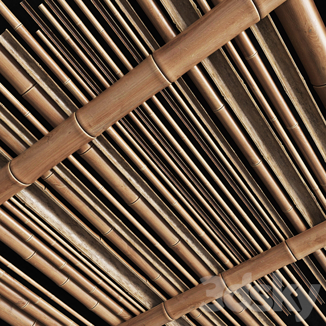 Bamboo gutter decor n1 _ Bamboo Gutter Decor 3DSMax File - thumbnail 3