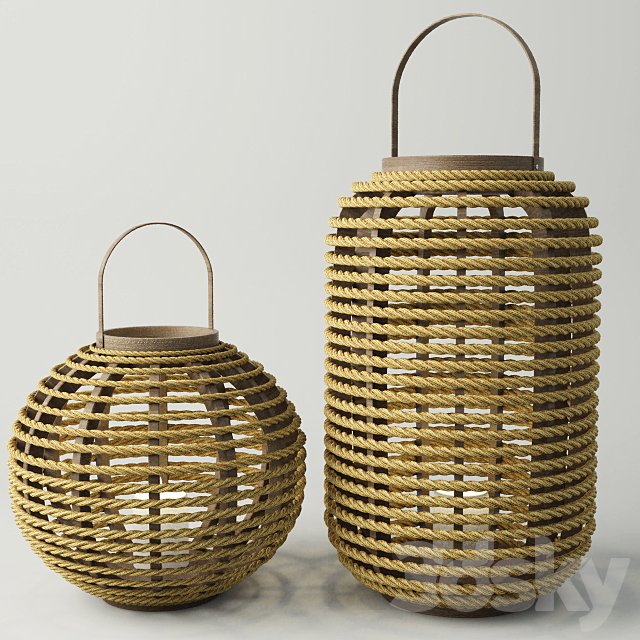 Bamboo & Jute Lanterns 3DSMax File - thumbnail 1