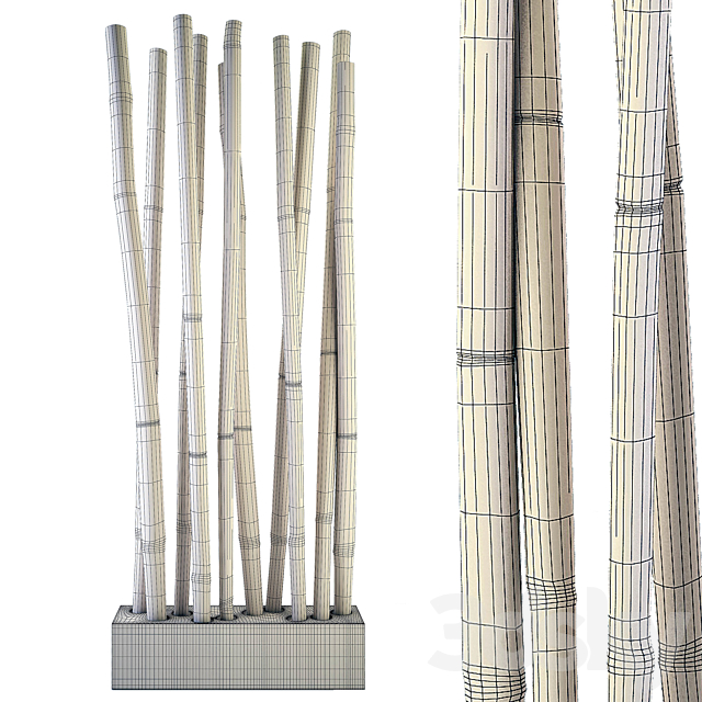 Bamboo stick decor 3DS Max Model - thumbnail 2