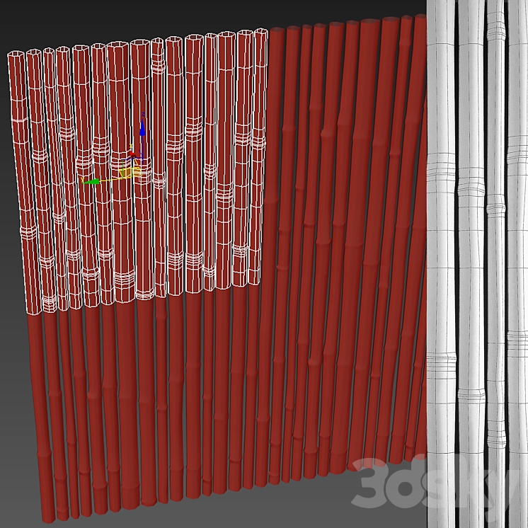 Bamboo wall seamless 3DS Max - thumbnail 2