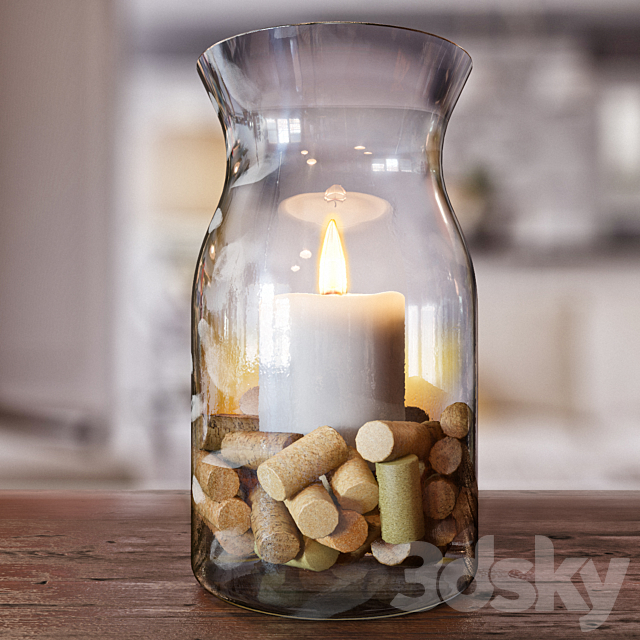 Bank with a candle 3DSMax File - thumbnail 1