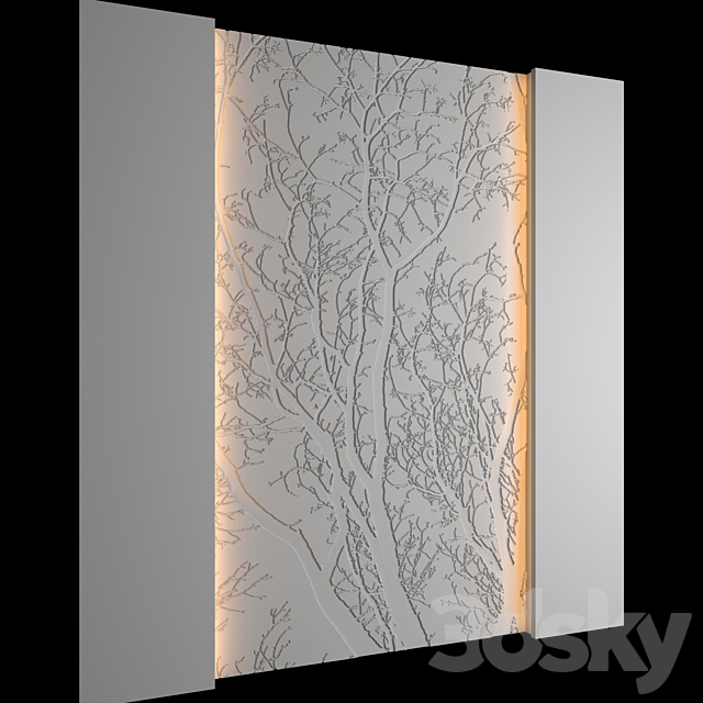 Bas-relief Wood 3DS Max Model - thumbnail 2