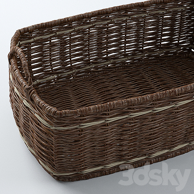 Basket with handles 3DS Max Model - thumbnail 3