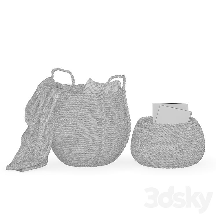 Baskets decor set 3DS Max - thumbnail 2