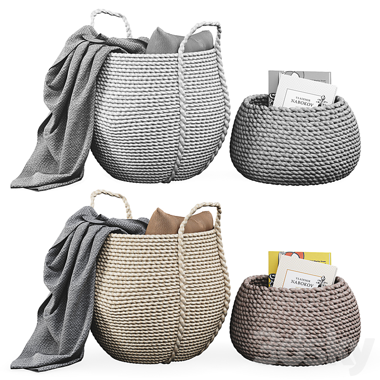 Baskets decor set 3DS Max - thumbnail 1