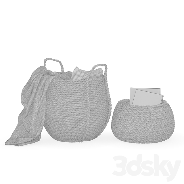 Baskets decor set 3DSMax File - thumbnail 2