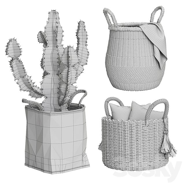 Baskets Set 01 3DSMax File - thumbnail 5