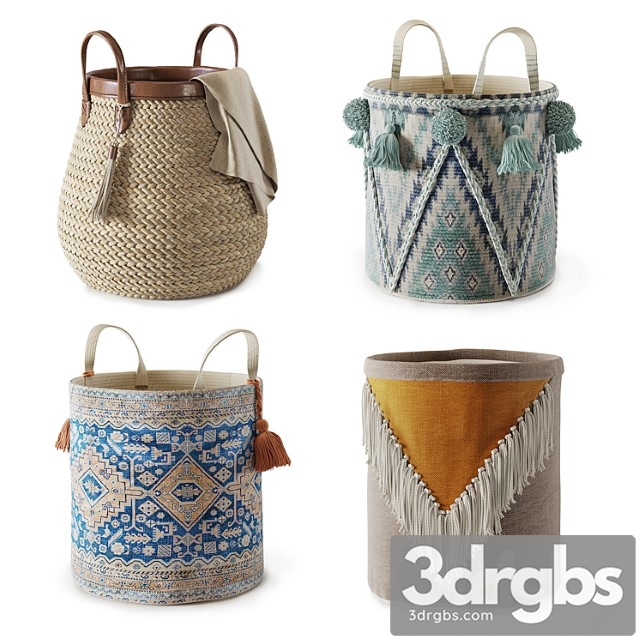 Baskets Set 04 3dsmax Download - thumbnail 1