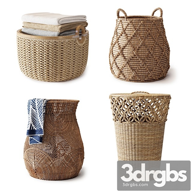 Baskets Set 06 3dsmax Download - thumbnail 1