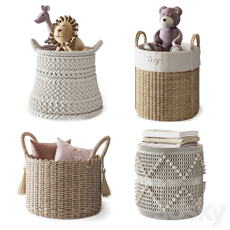 Baskets Set 08 3DS Max - thumbnail 1