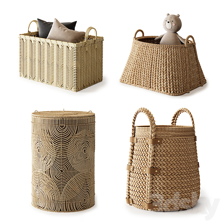 Baskets Set 09 3DS Max - thumbnail 1