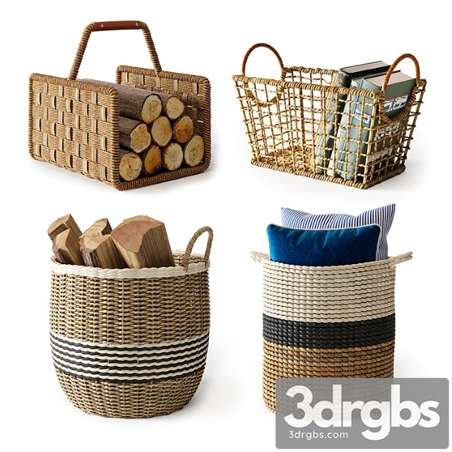 Baskets Set 10 3dsmax Download - thumbnail 1