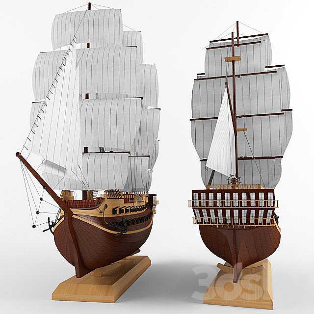 battleship (inlay) 3DS Max Model - thumbnail 3