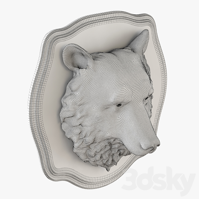 Bear head 3DS Max Model - thumbnail 3