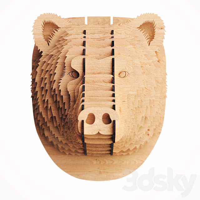 Bear Head Decor 3DSMax File - thumbnail 2